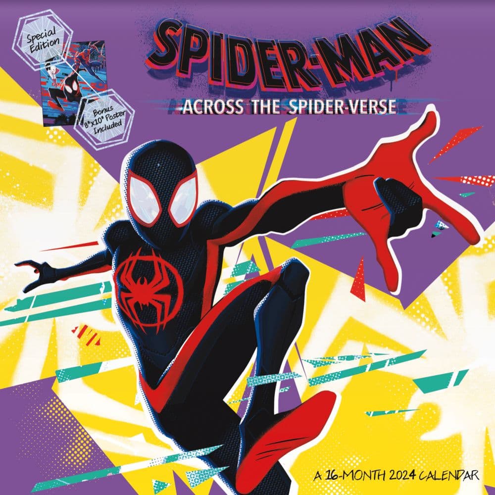 Spider-Man Across Spider Verse 2024 Wall Calendar - Calendars.com