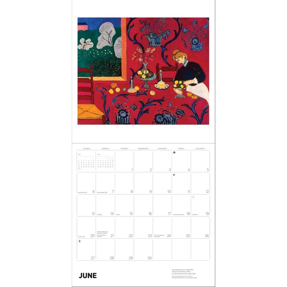 Henri Matisse 2027 Wall Calendar Fifth Alternate Image