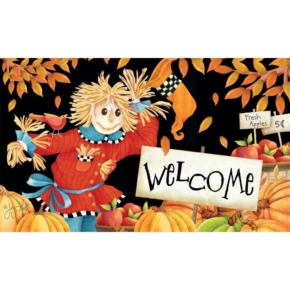 Welcome Scarecrow Doormat by Joy Hall Main Image