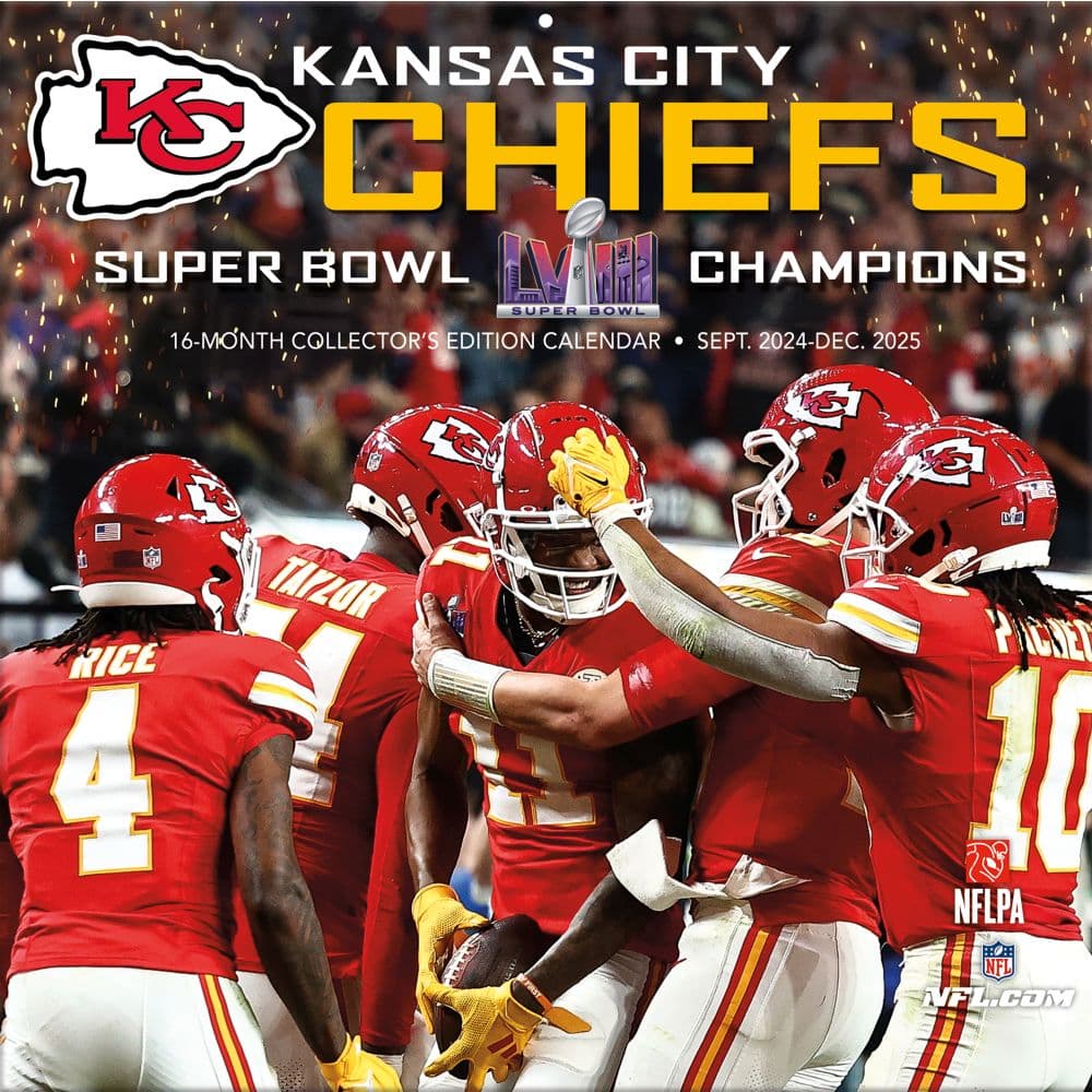 NFL Kansas City Chiefs 2025 Wall Calendar