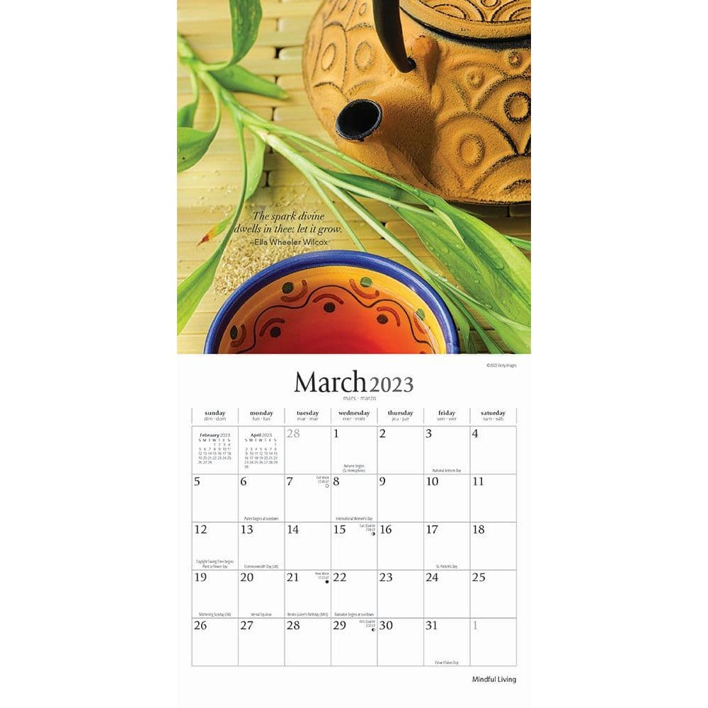 Mindful Living 2023 Mini Wall Calendar - Calendars.com