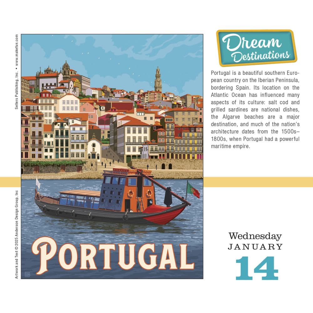 Dream Destinations 2026 Desk Calendar Second Alternate Image