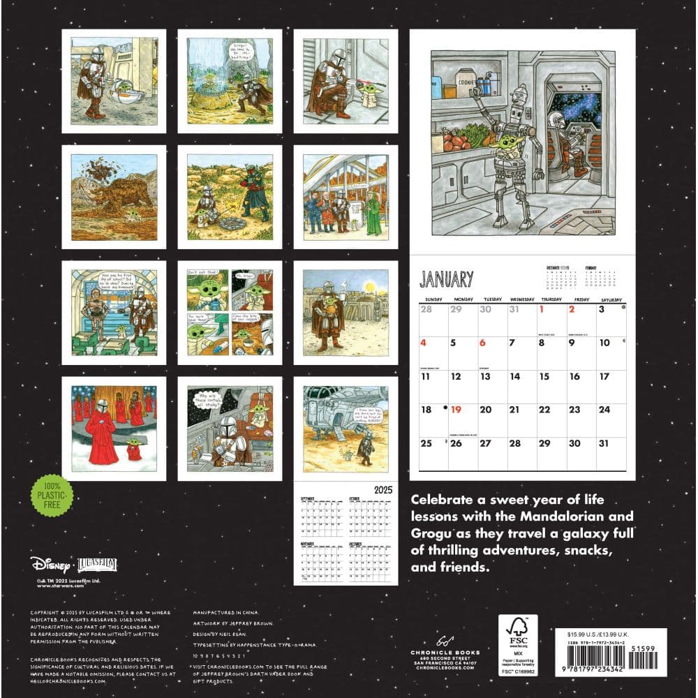 Mandalorian &amp; Child 2026 Wall Calendar First Alternate Image