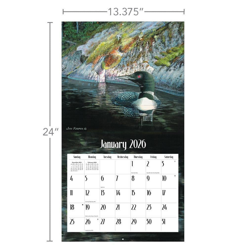 Loons on the Lake 2026 Wall Calendar by Jim Kasper_ALT6