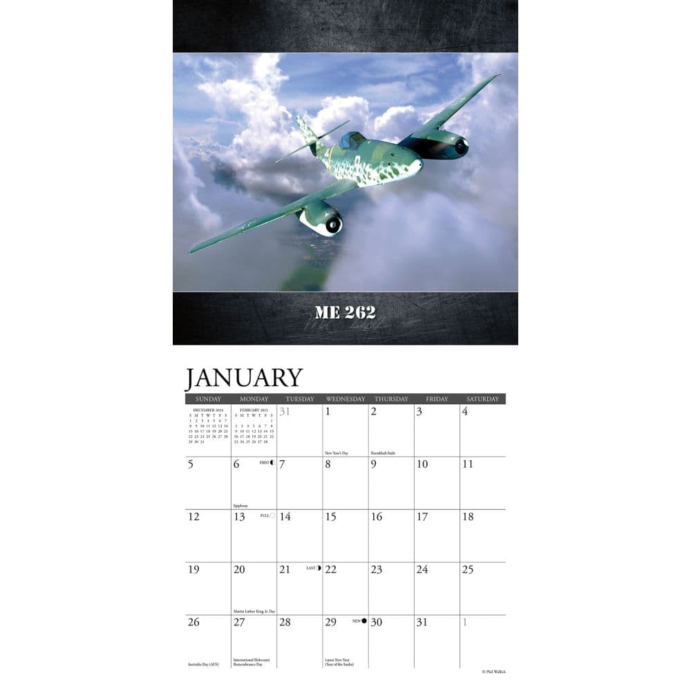 WWII Military Aircraft 2025 Mini Wall Calendar Second Alternate Image width=&quot;1000&quot; height=&quot;1000&quot;