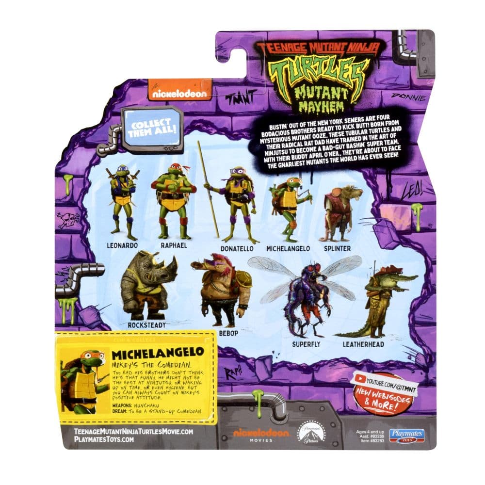 TMNT 23 Movie Michelangelo Basic Figure First Alternate Image
