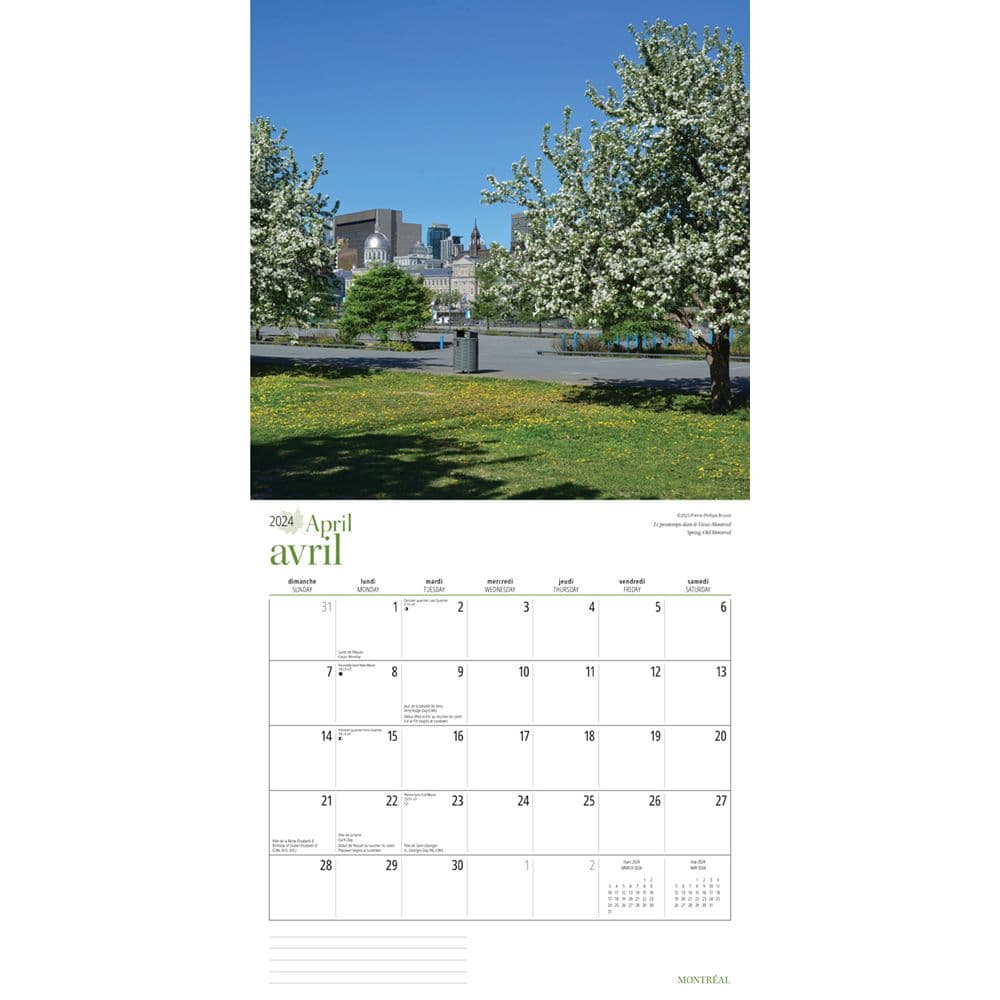 Montreal 2024 Wall Calendar