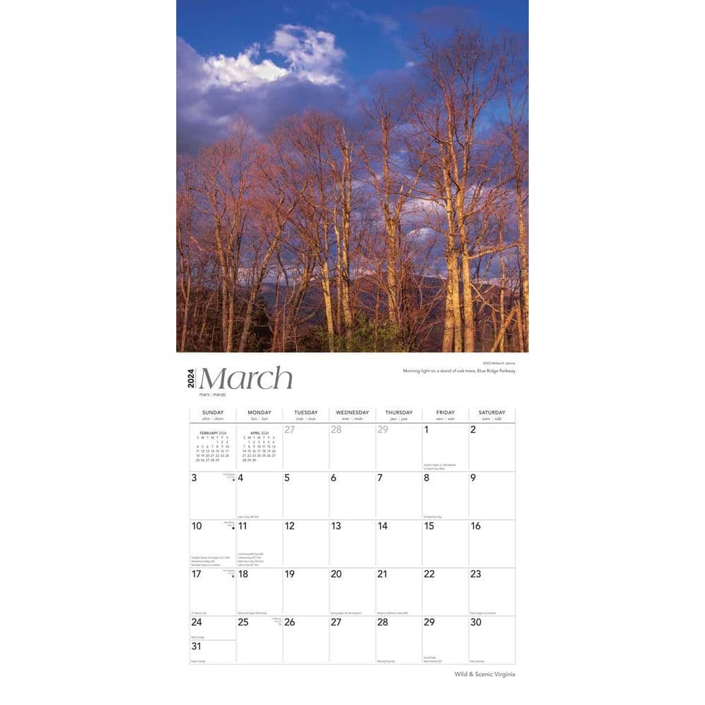 Virginia Wild and Scenic 2024 Wall Calendar Second Alternate  Image width=&quot;1000&quot; height=&quot;1000&quot;
