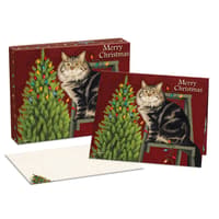image Stringing Lights Boxed Christmas Cards by Lowell Herrero Main Product Image