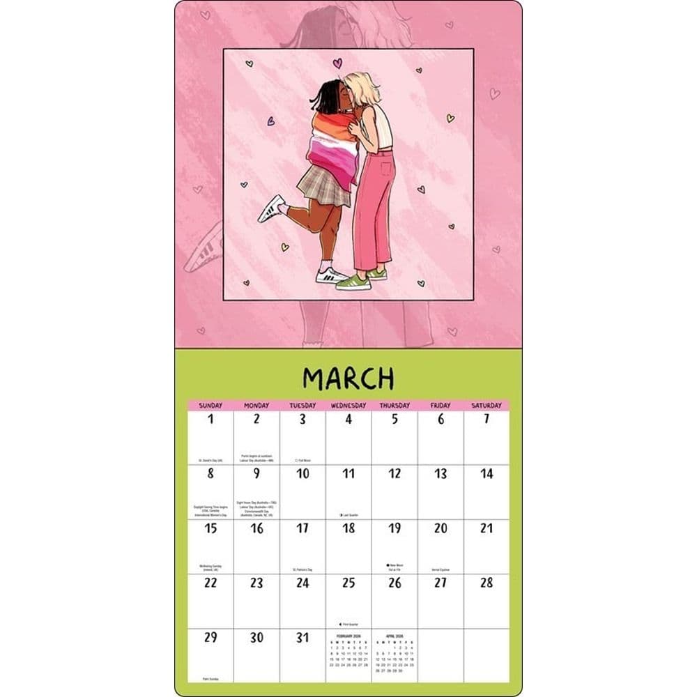 Heartstopper with Poster and Love Notes 2026 Wall Calendar Third Alternate Image
