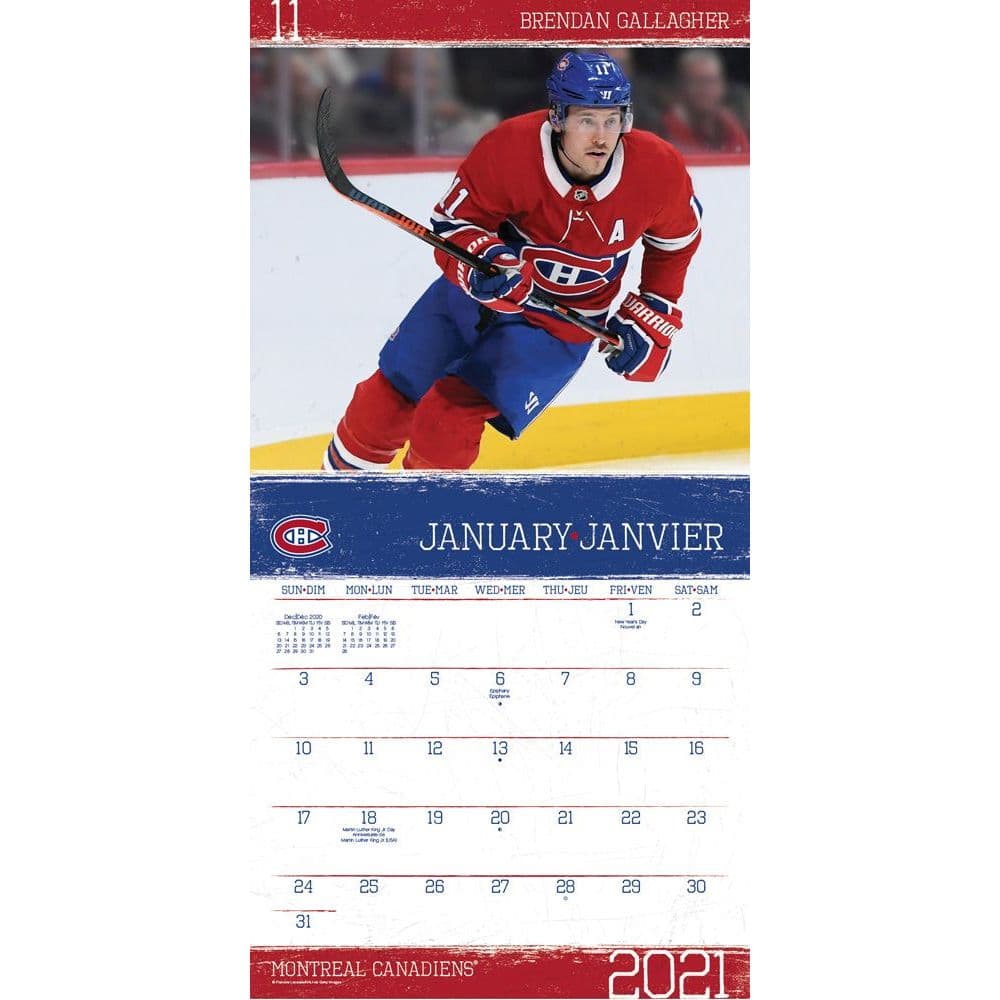 Nhl Montreal Canadiens Wall Calendar Calendars Com