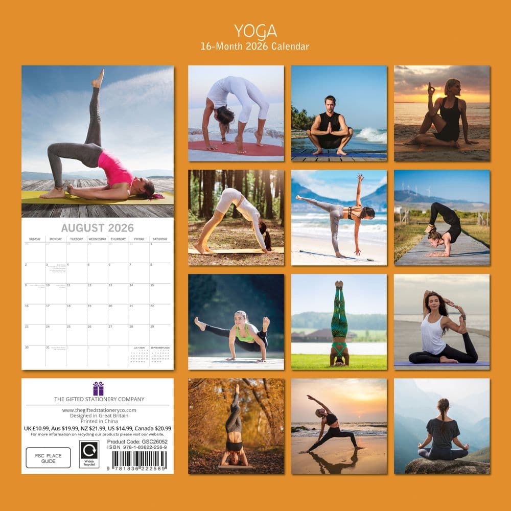 Yoga 2026 Wall Calendar First Alternate Image