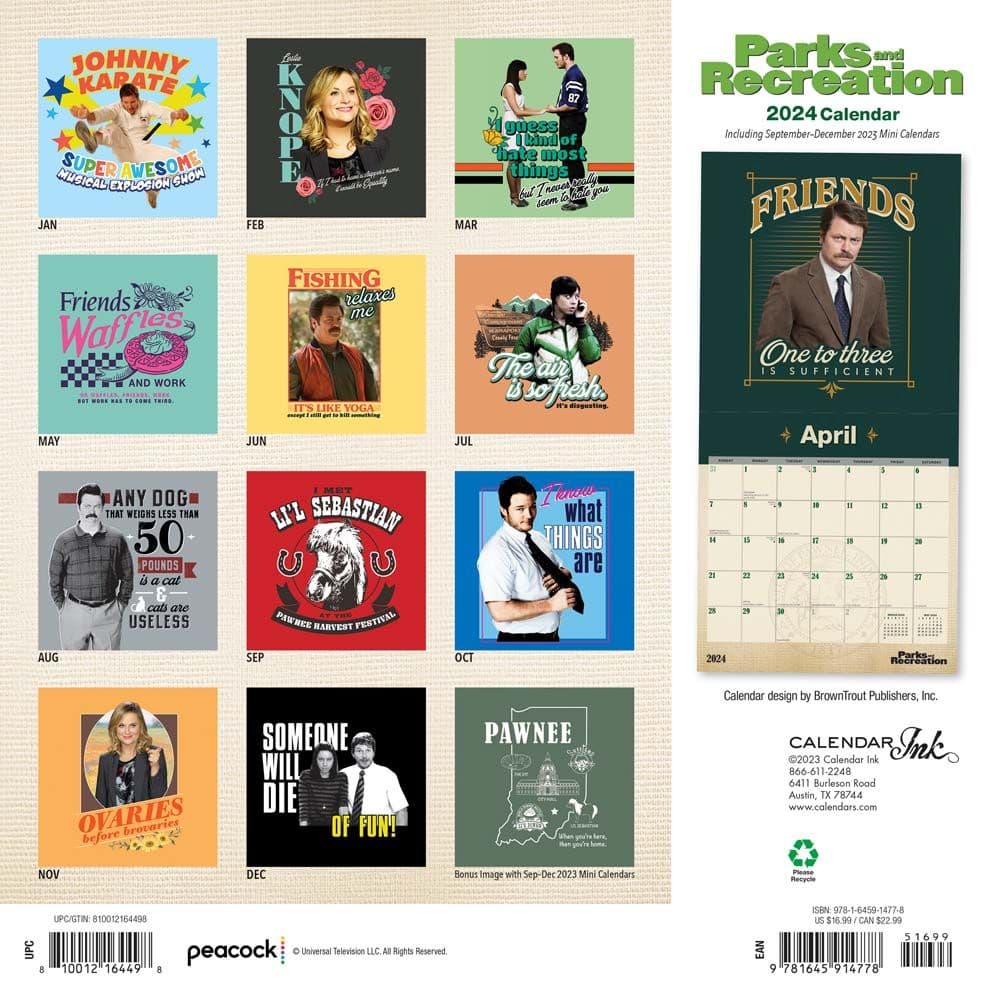 Parks and Recreation 2025 Wall Calendar