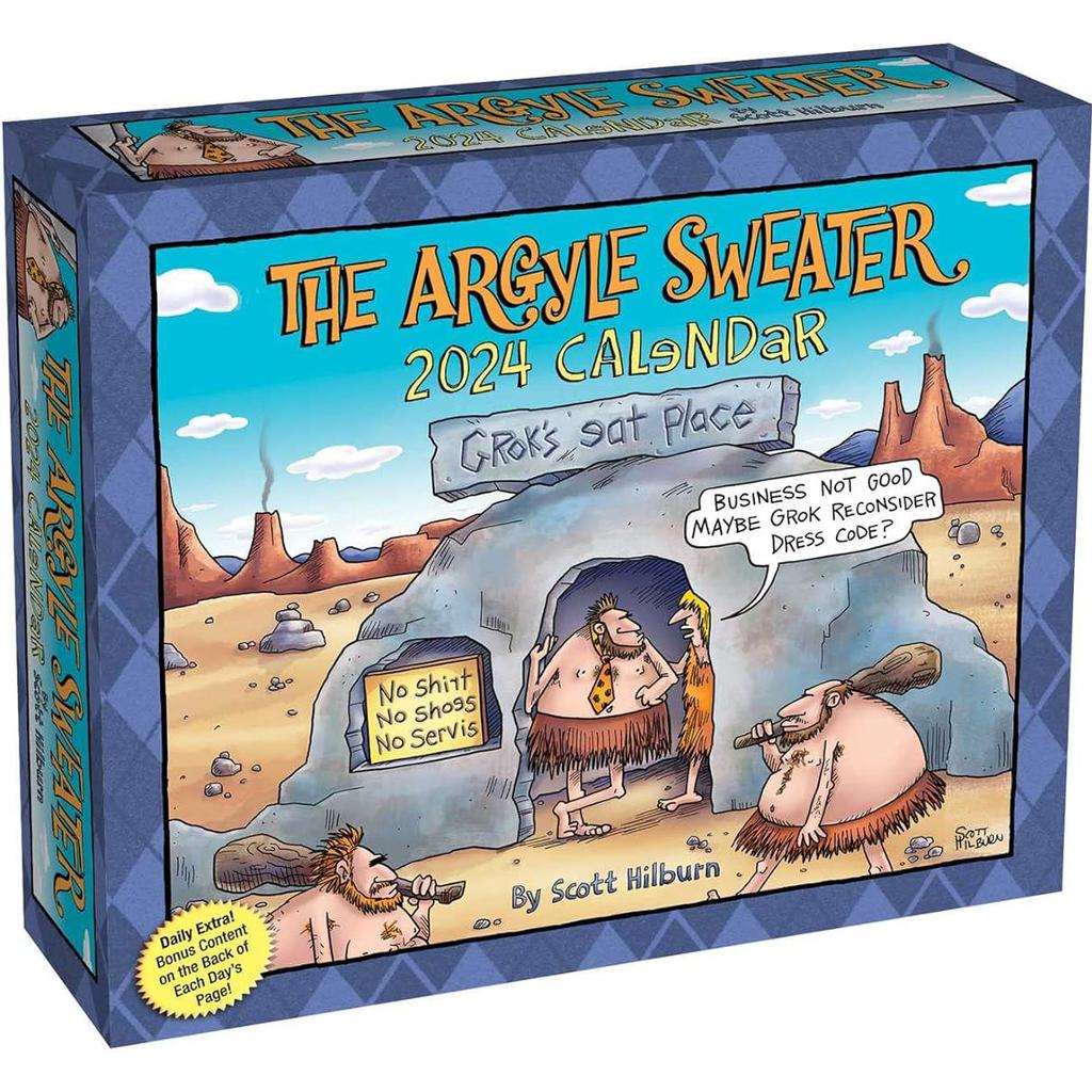 Argyle Sweater 2025 Desk Calendar