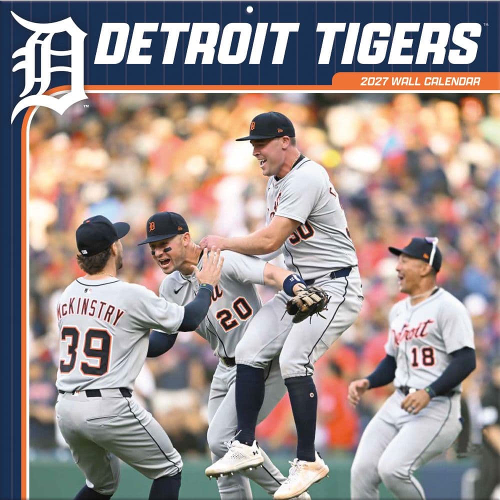 MLB Detroit Tigers 2027 Wall Calendar