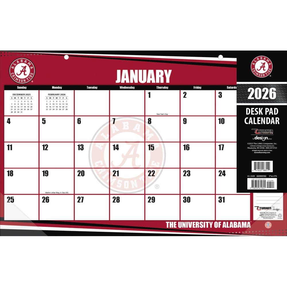 Alabama Crimson Tide 2026 Desk Pad Third Alternate Image