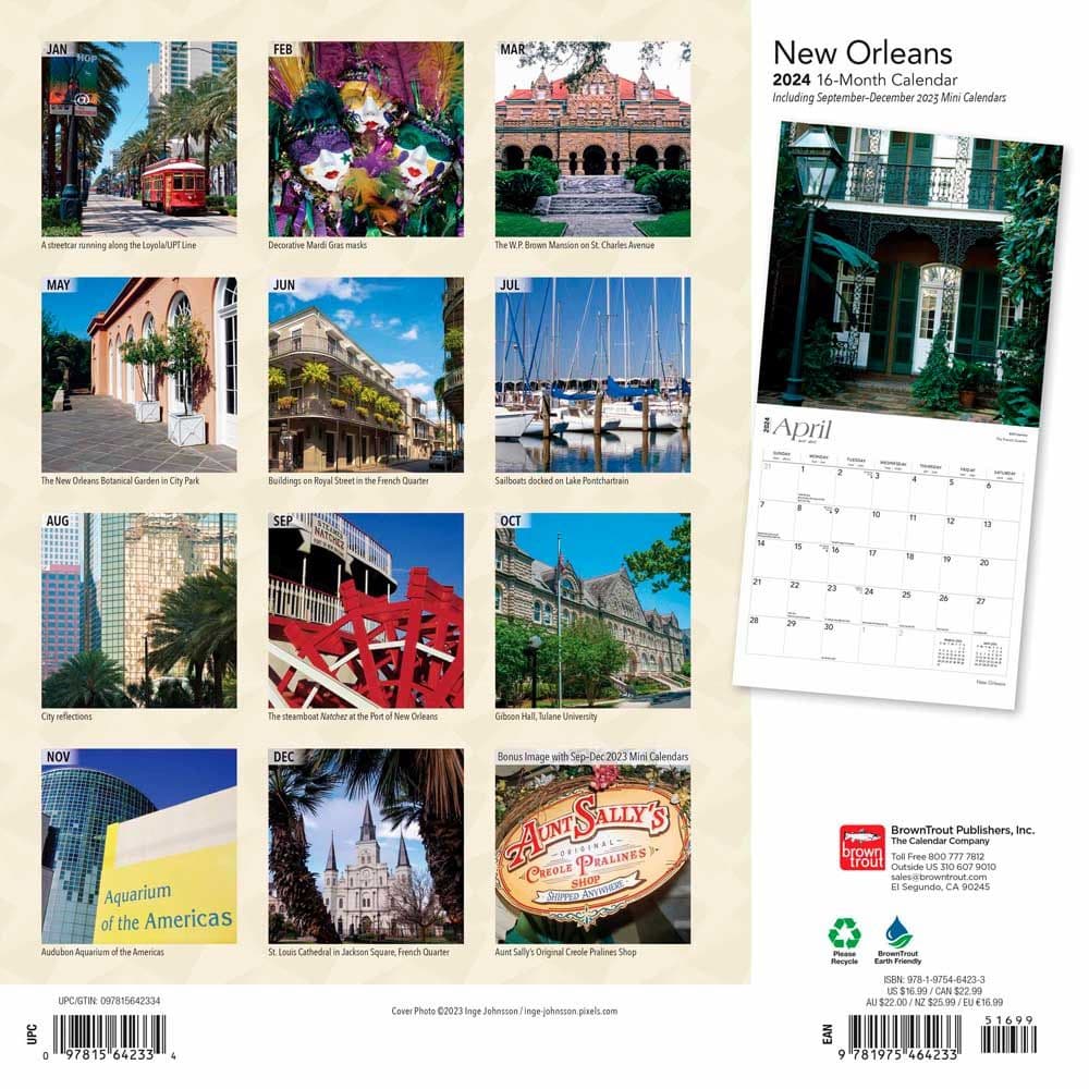 New Orleans 2024 Wall Calendar First Alternate Image width=&quot;1000&quot; height=&quot;1000&quot;