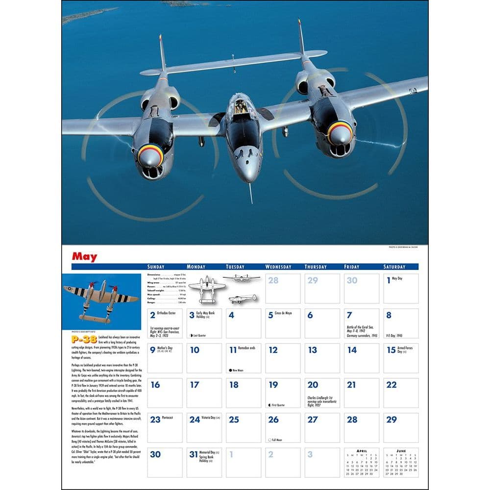 Golden Age of Flight Wall Calendar