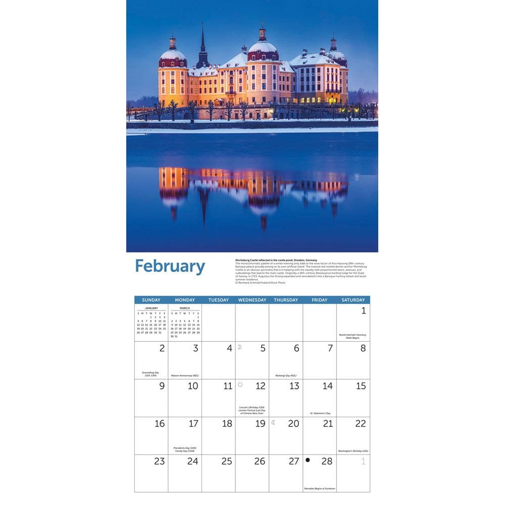 Castles 2025 Wall Calendar