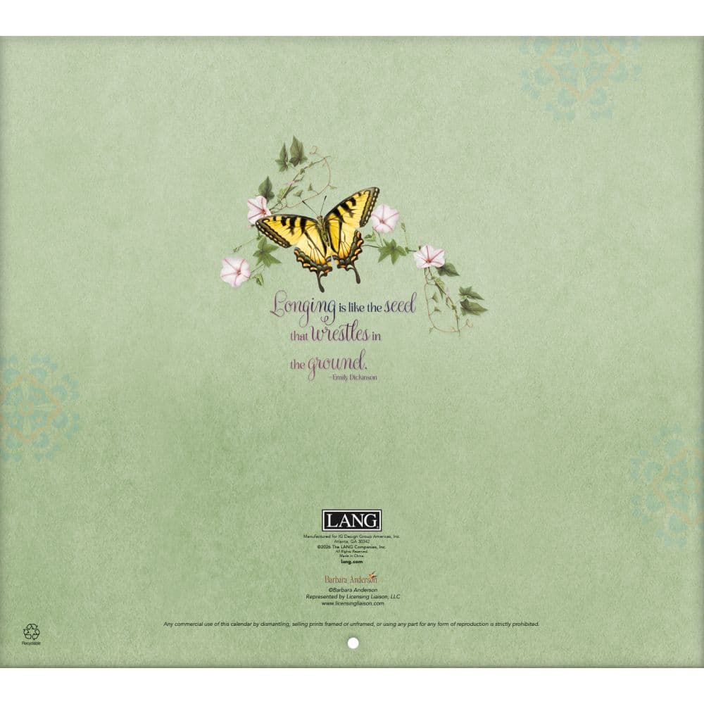 Garden Botanicals 2027 Wall Calendar by Barbara Anderson Fourth Alternate Image