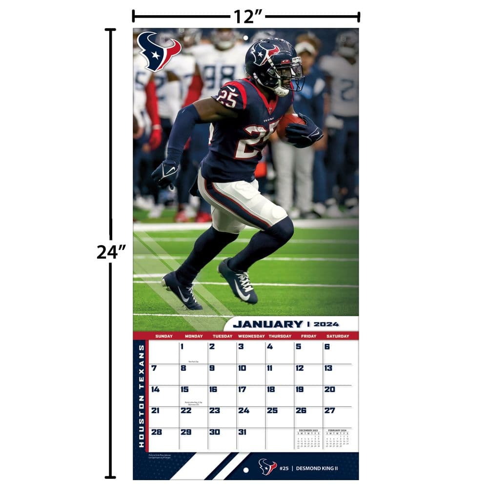 Houston Texans 2024 Wall Calendar