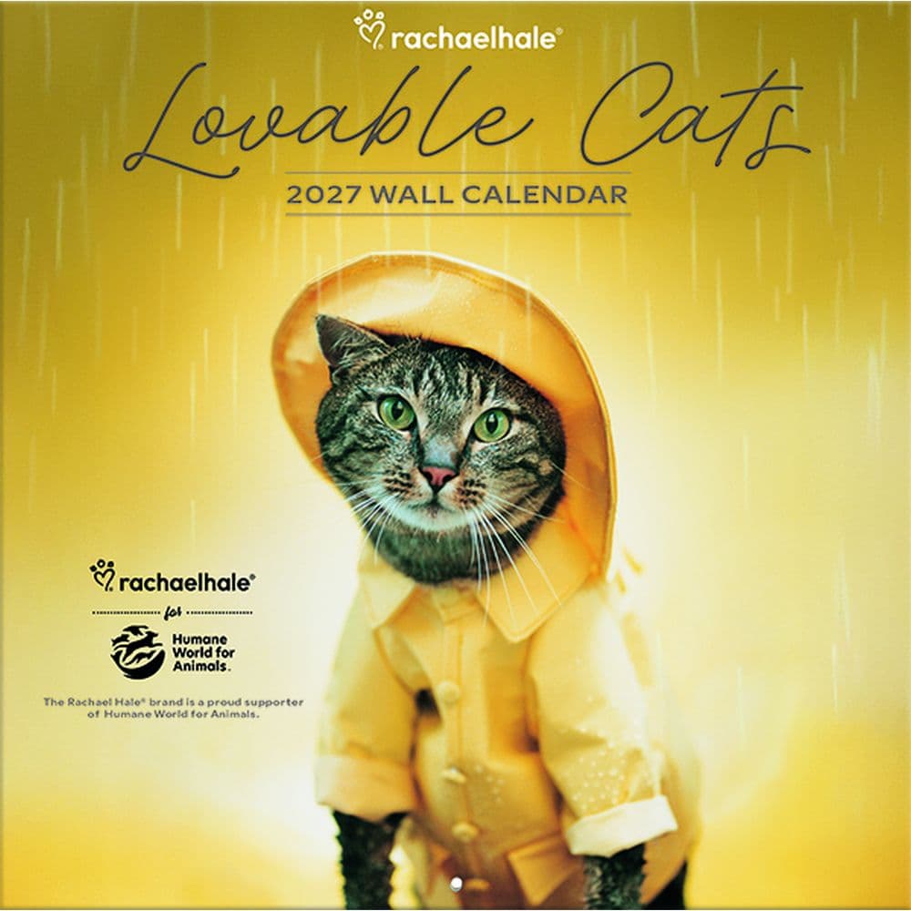 image Rachael Hale Loveable Cats 2027 Wall Calendar Main Product Image
