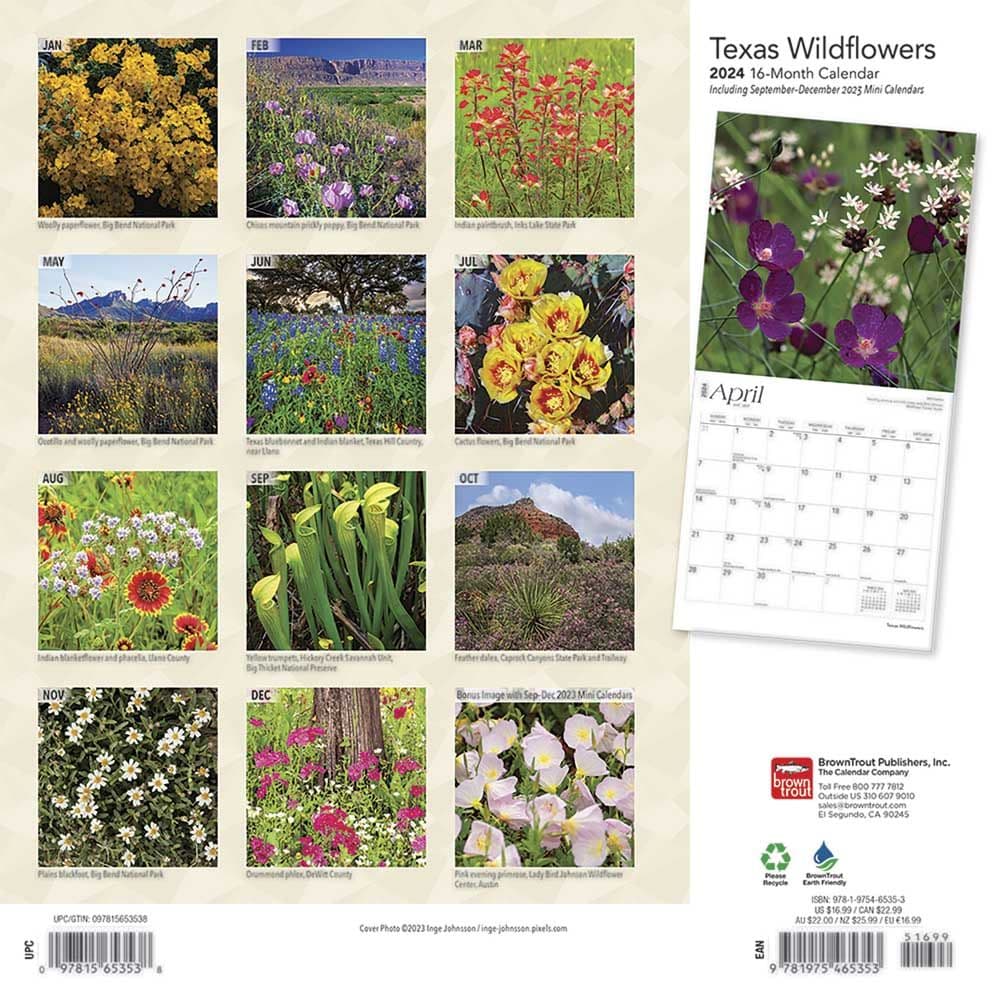 Texas Wildflowers 2024 Wall Calendar First Alternate  Image width=&quot;1000&quot; height=&quot;1000&quot;