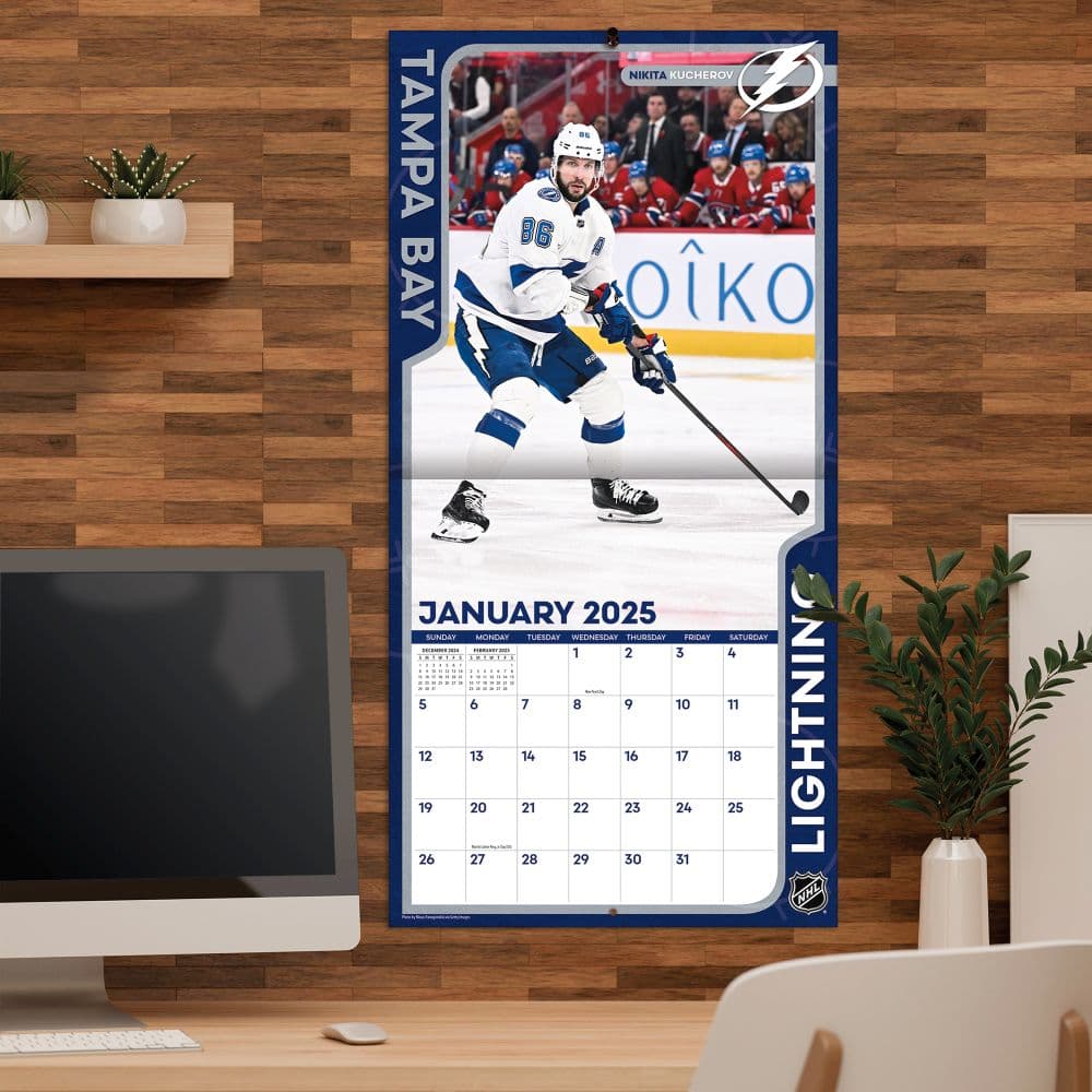 NHL Tampa Bay Lightning 2025 Wall Calendar Alt4