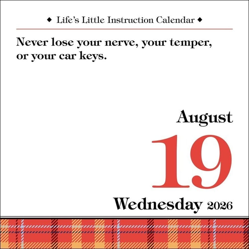Lifes Little Instruction Calendar 2026 Desk Calendar Fourth Alternate Image