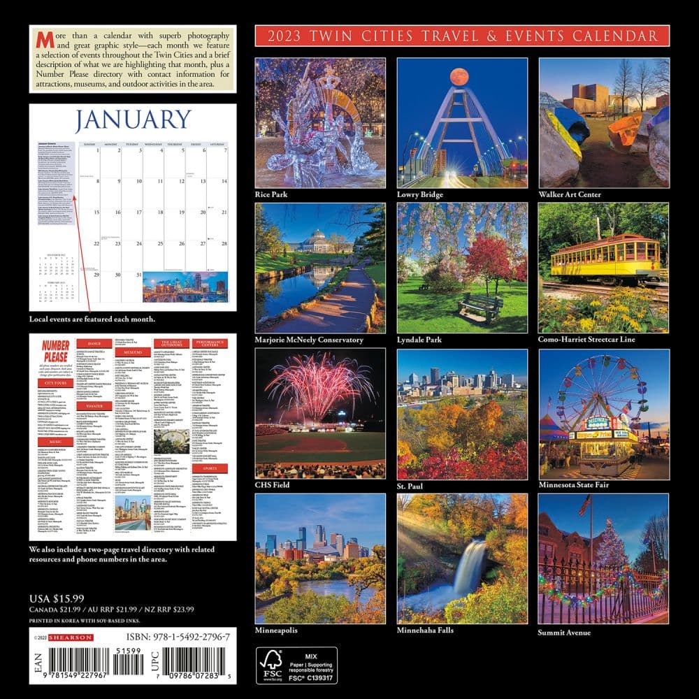 Twin Cities Events 2023 Wall Calendar - Calendars.com