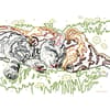 image Sleeping Cat and Dog Paint by Number Kit First Alternate Image width=&quot;1000&quot; height=&quot;1000&quot;