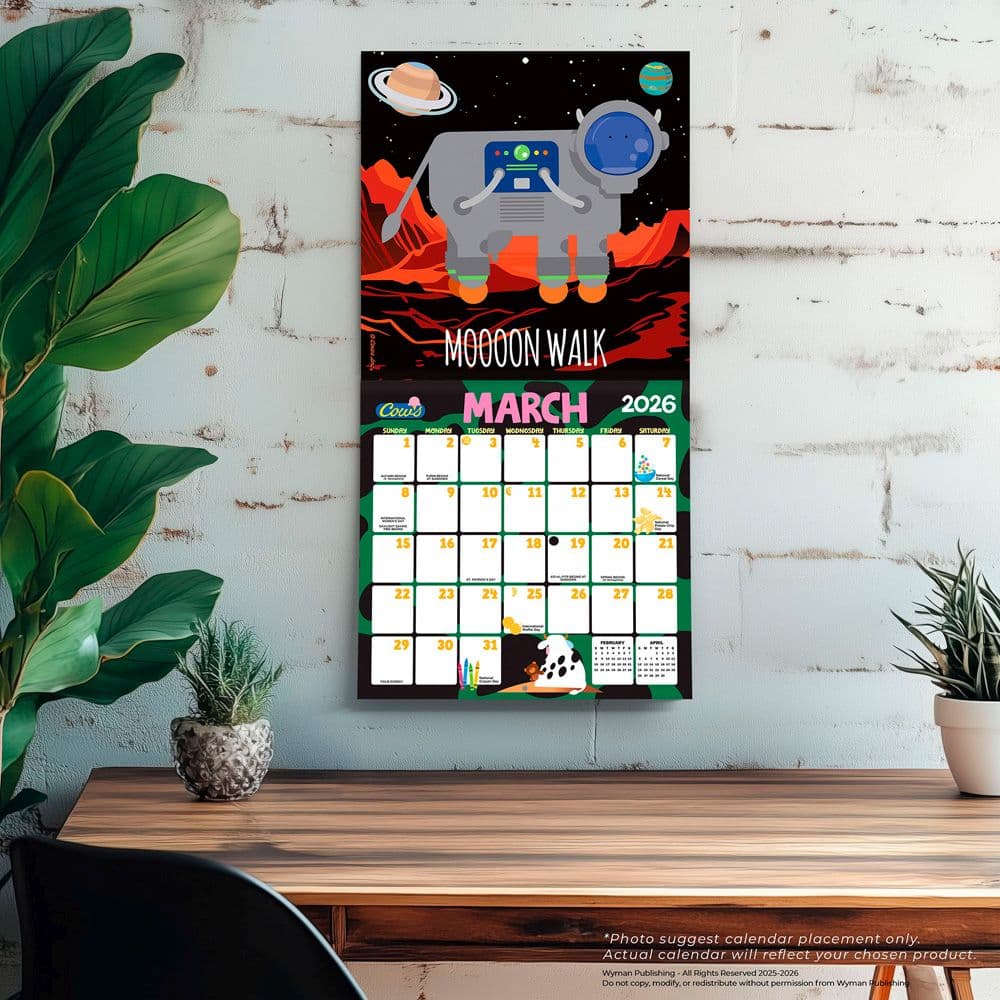 Cows Art 2026 Wall Calendar Fourth Alternate Image