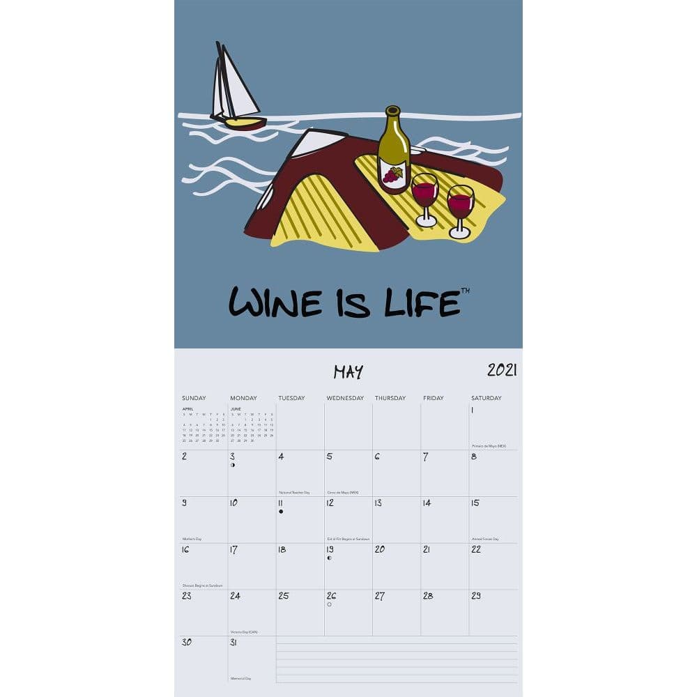 Wine is Life Wall Calendar