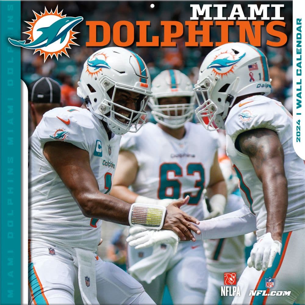 NFL Miami Dolphins 2025 Wall Calendar