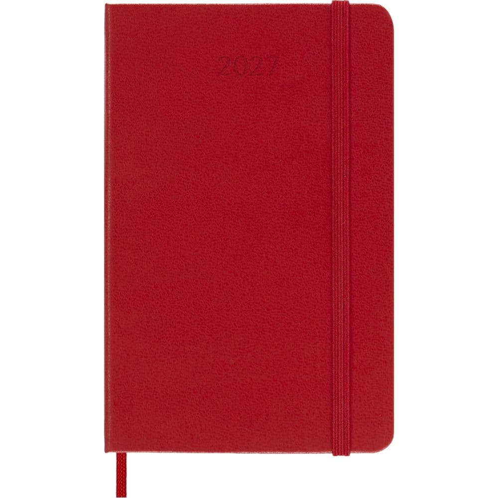 Moleskine Scarlet Red Pocket Hard Cover 2027 Daily Planner Fifth Alternate Image