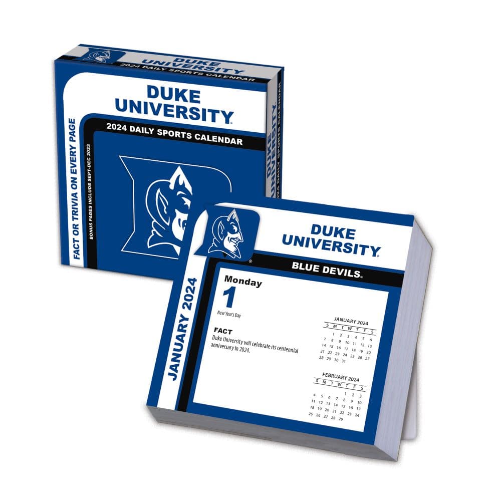 COL Duke Blue Devils 2024 Desk Calendar