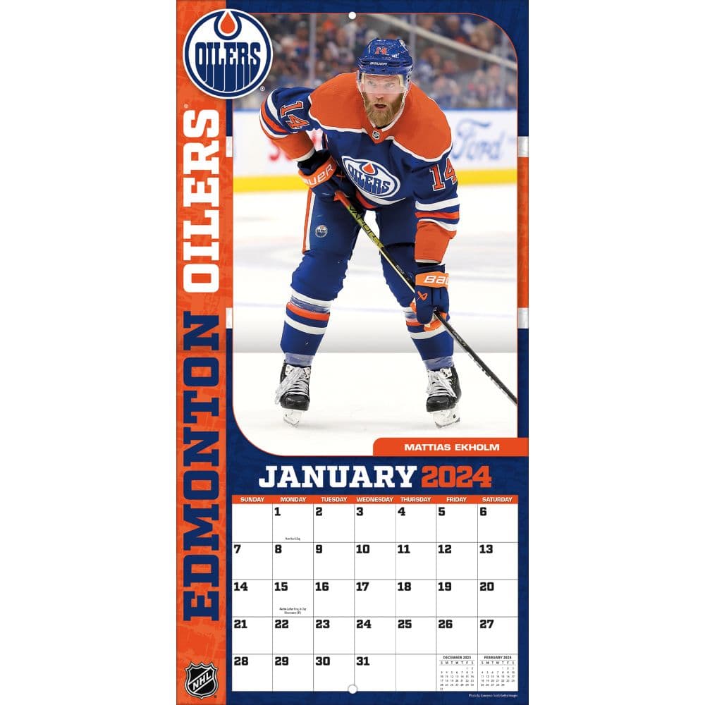 Edmonton Oilers 2024 Wall Calendar