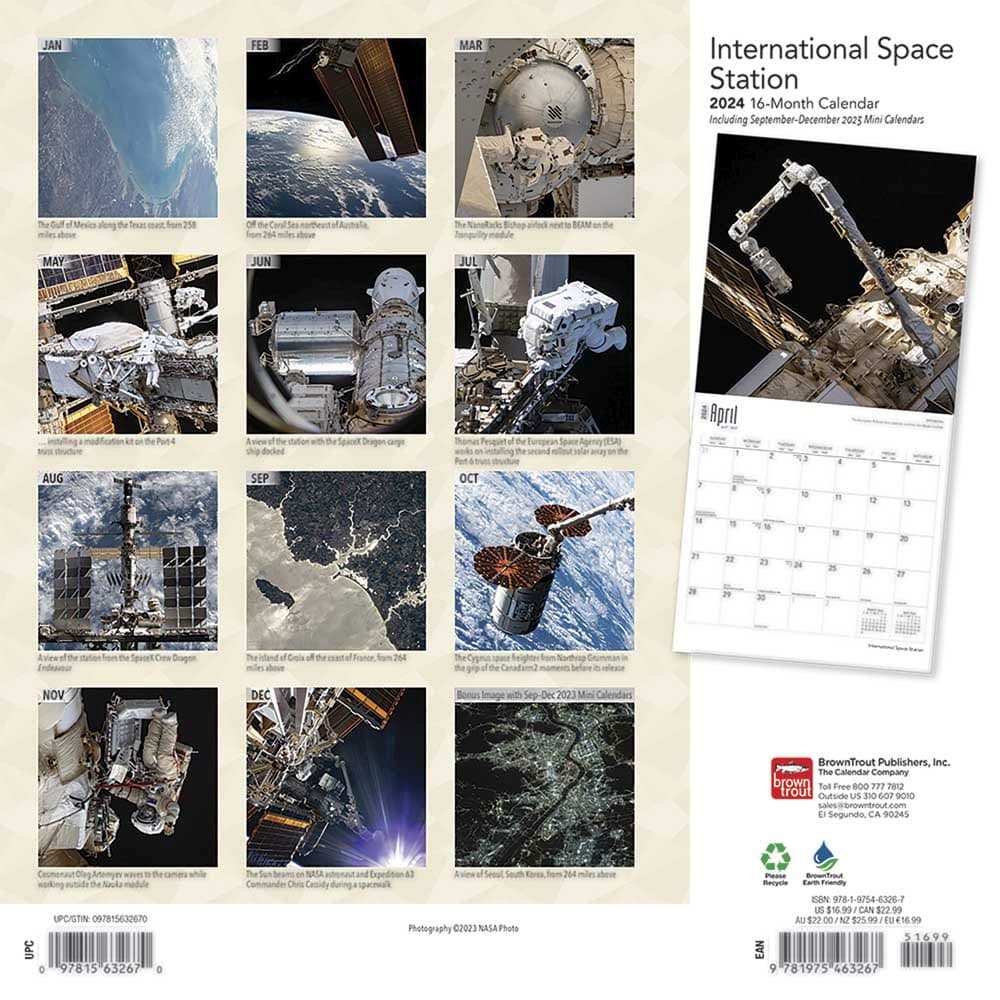 International Space Station 2024 Wall Calendar