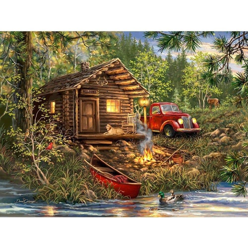 Cozy Cabin Retreat 500 Piece Puzzle First Alternate Image