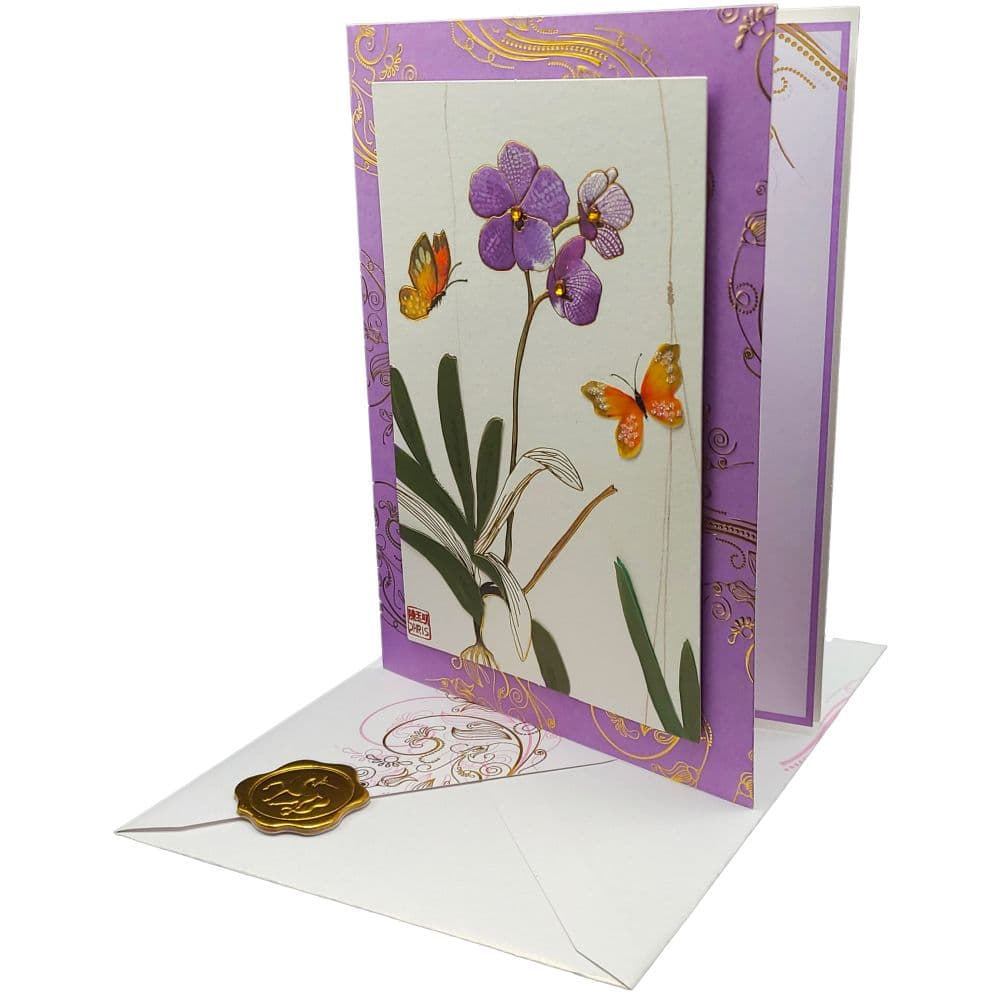 Purple Orchid Thank You Card Alt5