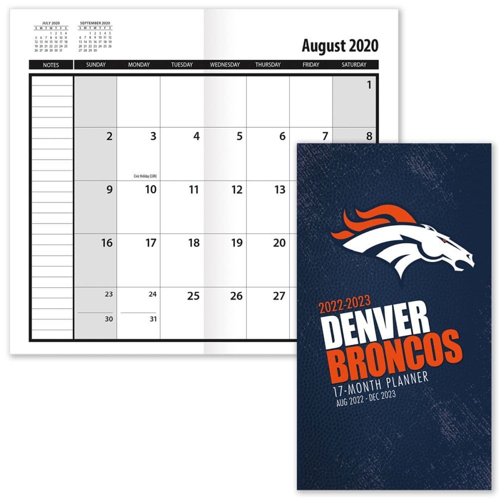 Denver Broncos 2023 12 x 12 Team Wall Calendar