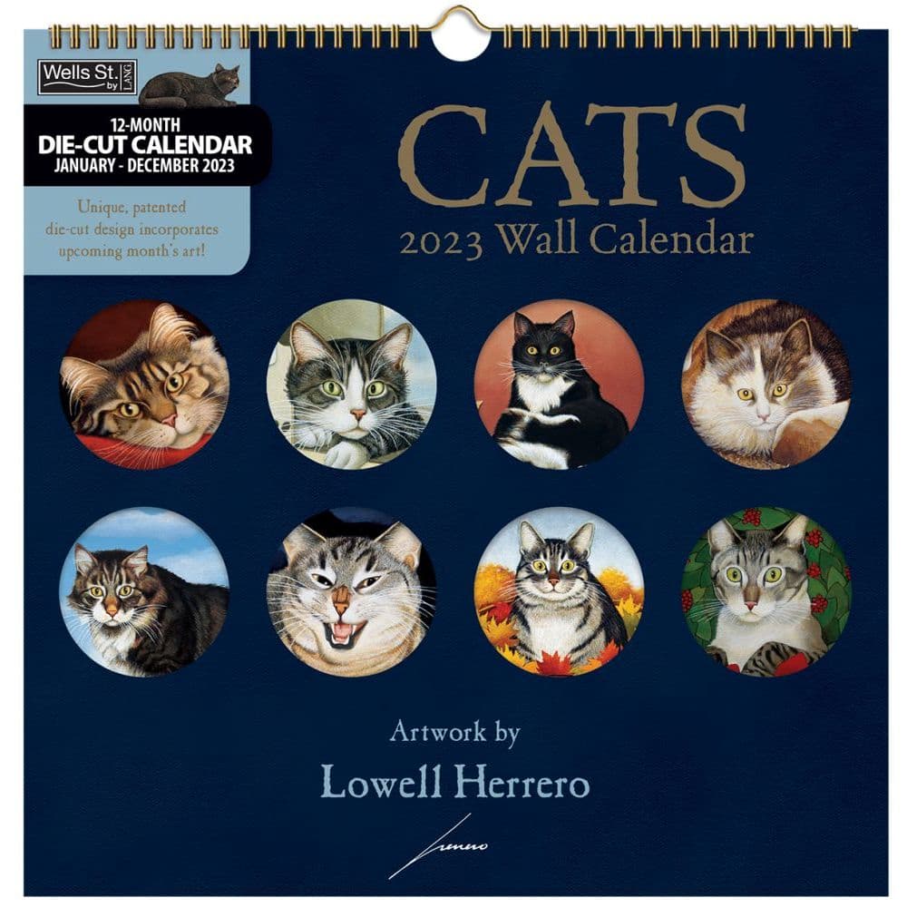 Cat Calendar 2023 Cats Spiral 2023 Wall Calendar