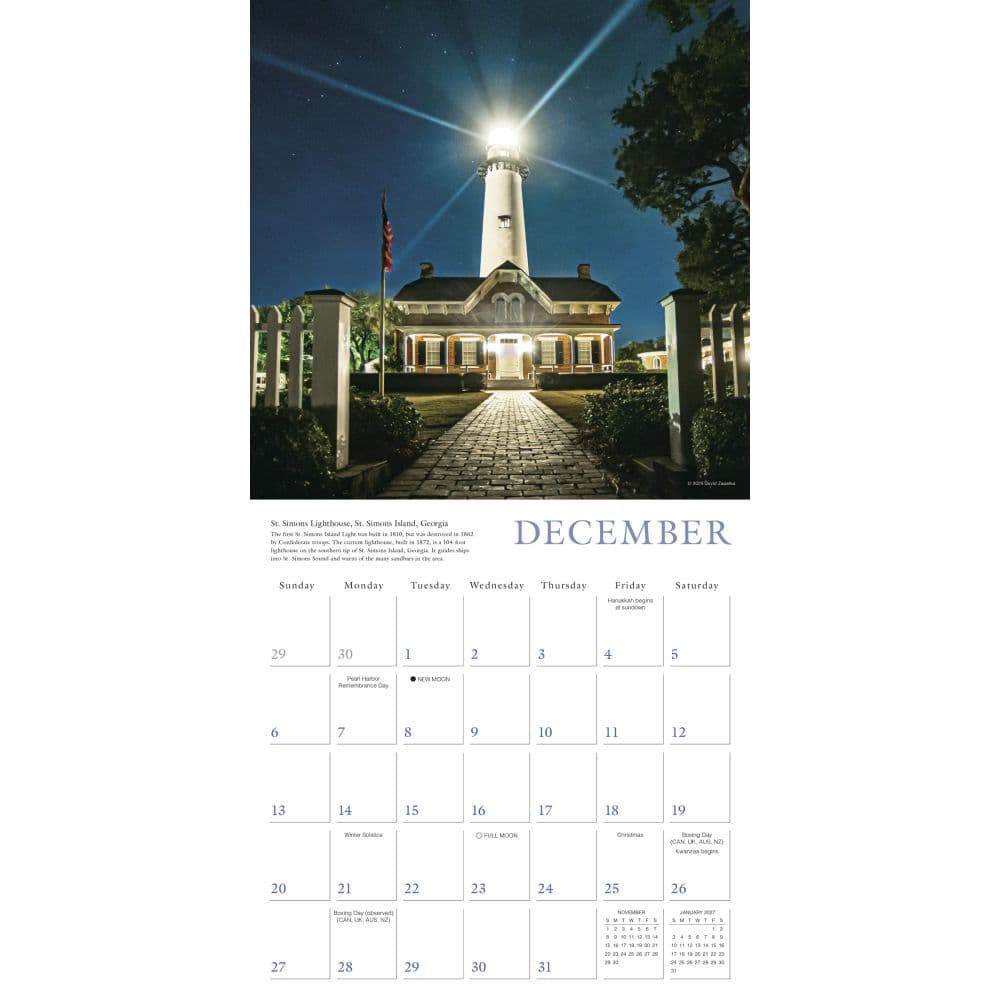Great American Lighthouses 2026 Wall Calendar Third Alternate Image