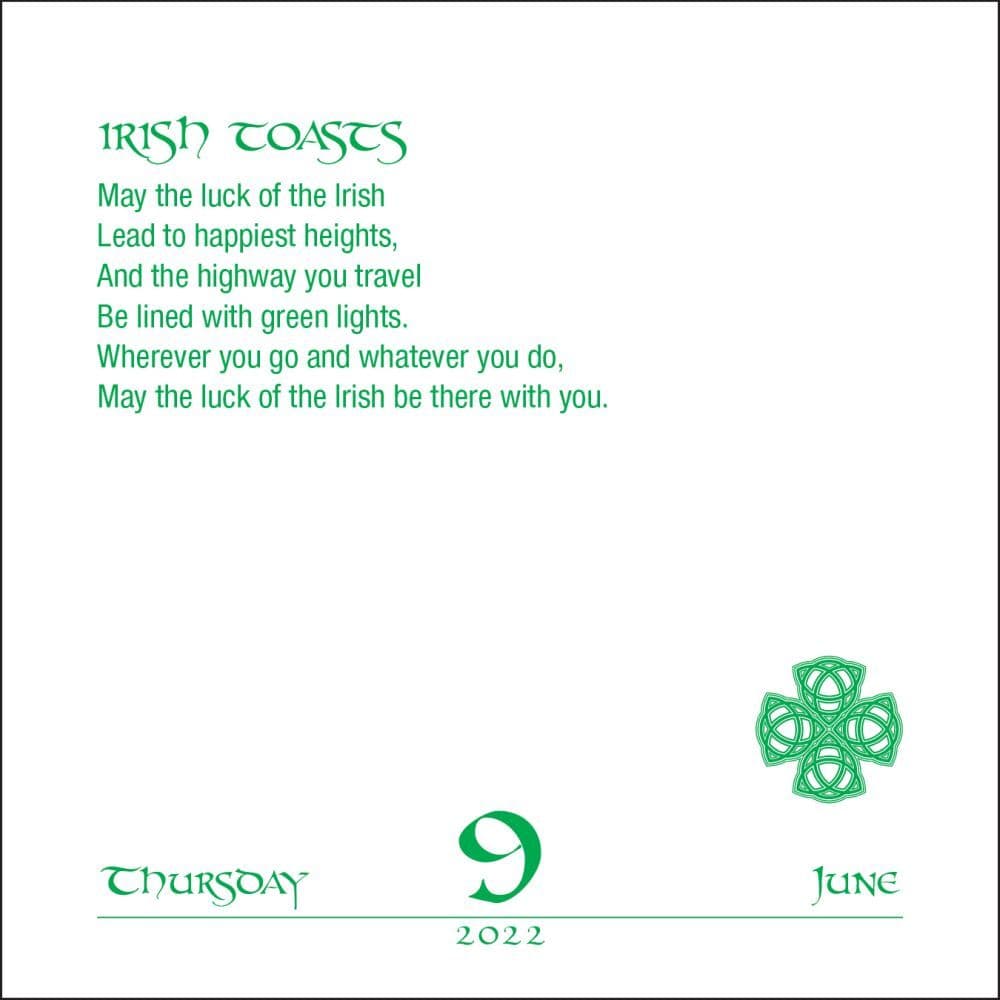 Irish 365 Things To Love 2022 Day-To-Day Desk Calendar - Calendars.com