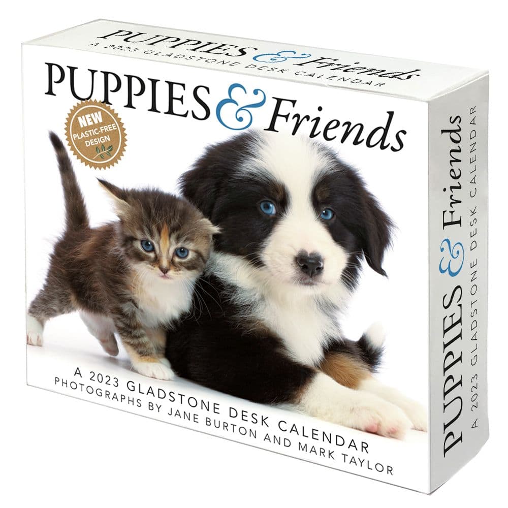 Puppies and Friends 2023 Desk Calendar - Calendars.com