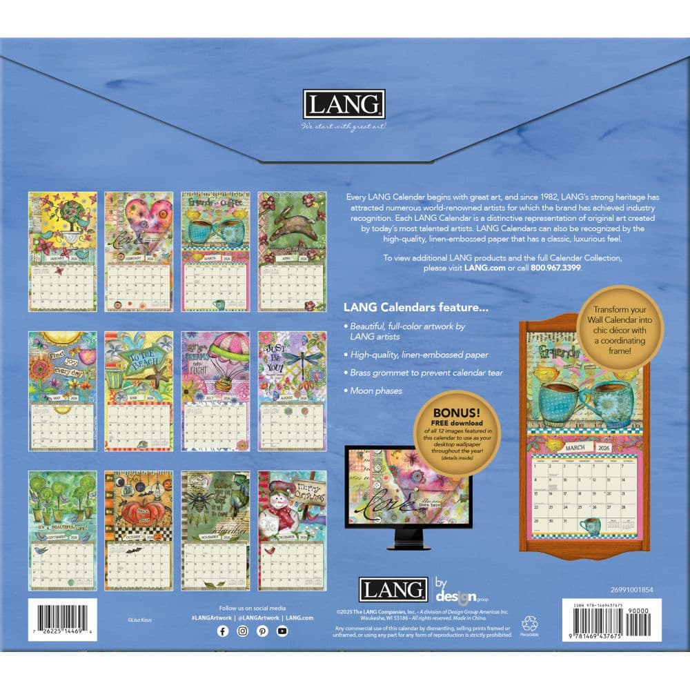 Color My World 2026 Wall Calendar by Lisa Kaus_ALT2