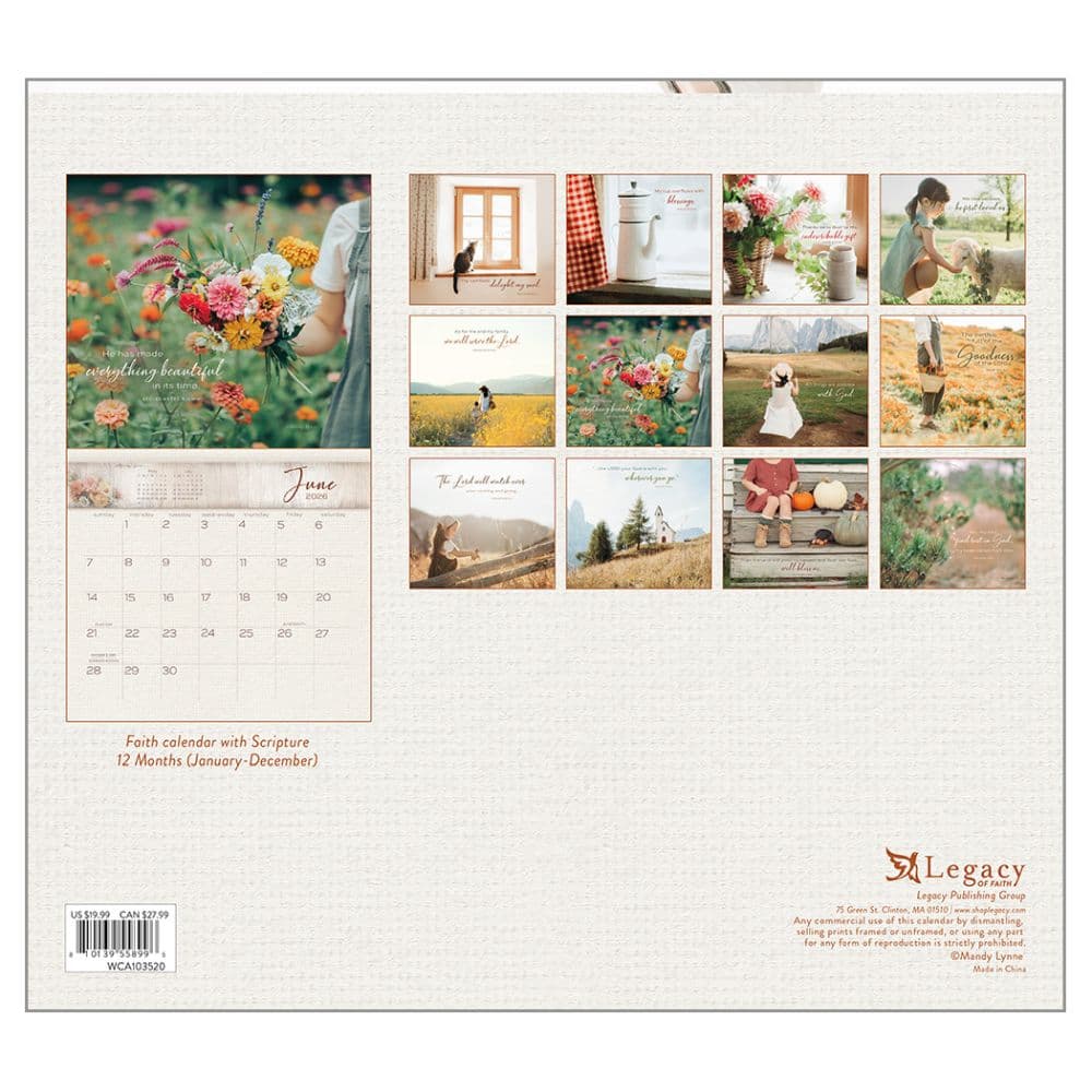 Living in the Light by Mandy Lynne 2026 Wall Calendar First Alternate Image