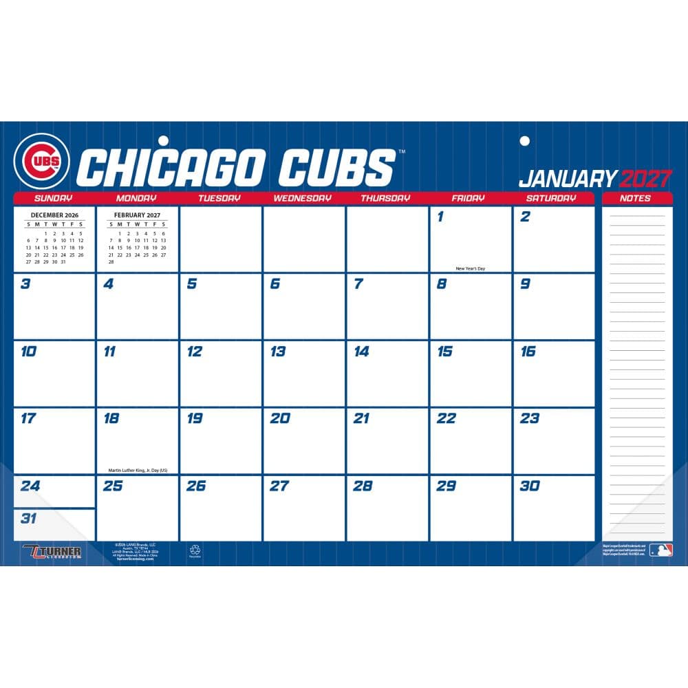 MLB Chicago Cubs Small 2027 Desk Pad First Alternate Image
