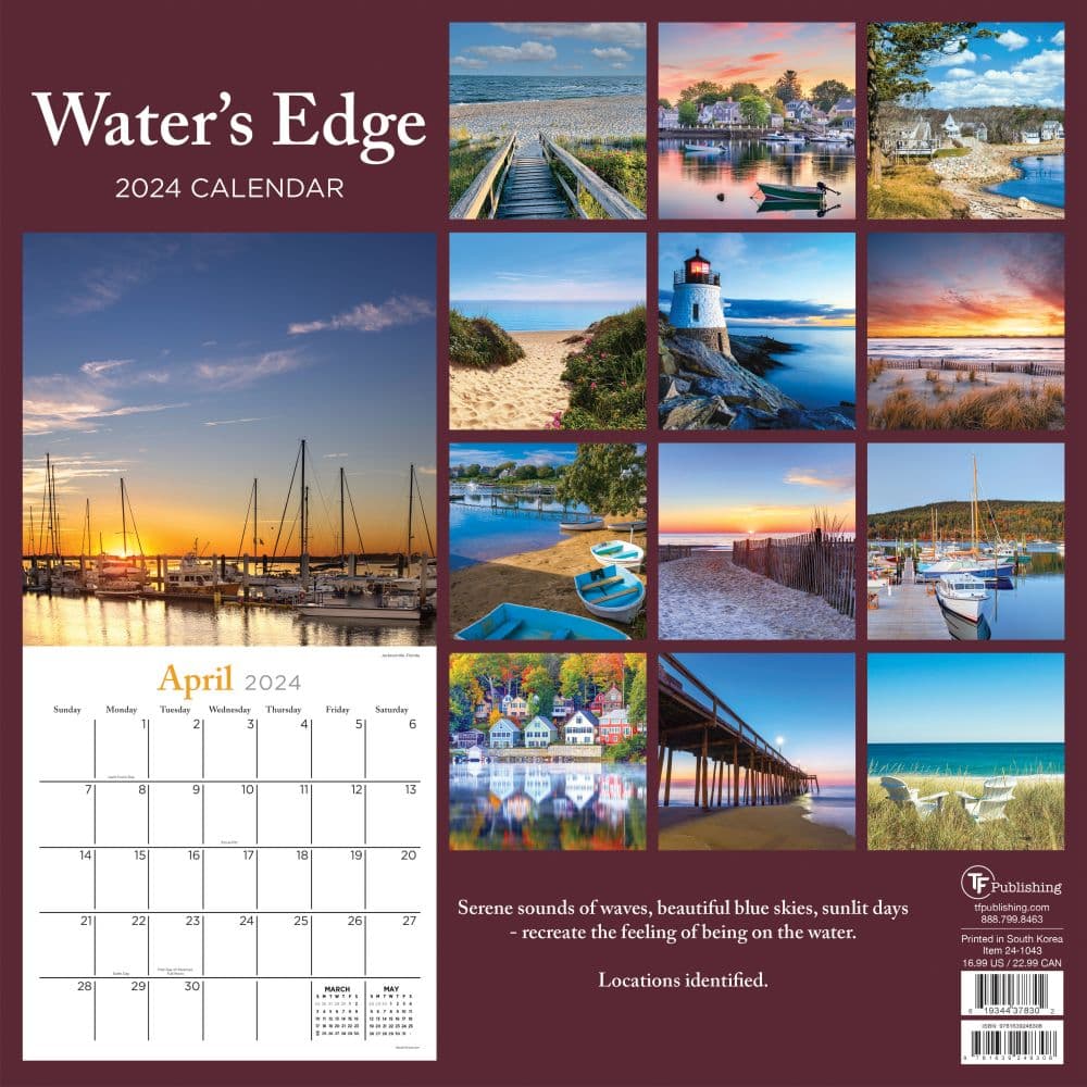 Waters Edge 2024 Wall Calendar