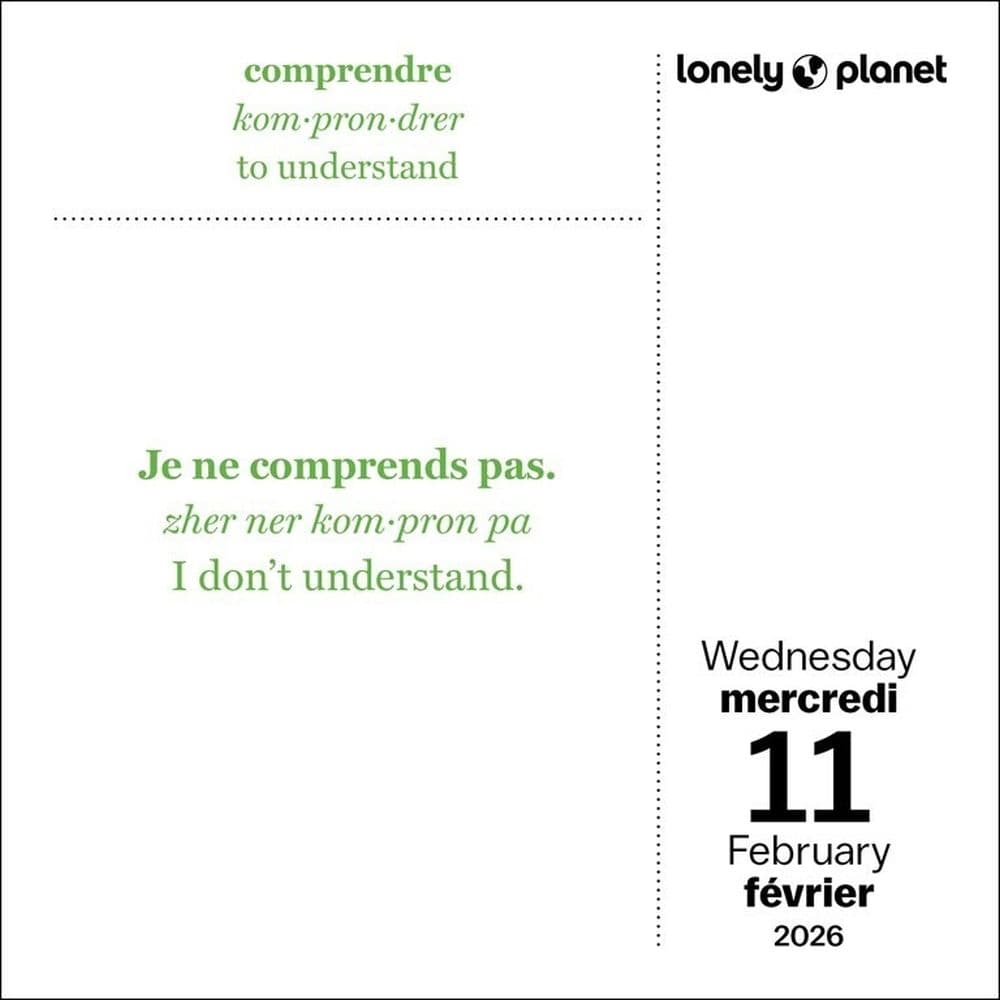 Lonely Planet French 2026 Desk Calendar Second Alternate Image